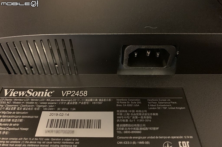 精準色彩入門級專業 100% sRGB Viewsonic 窄邊框 VP2458 開箱