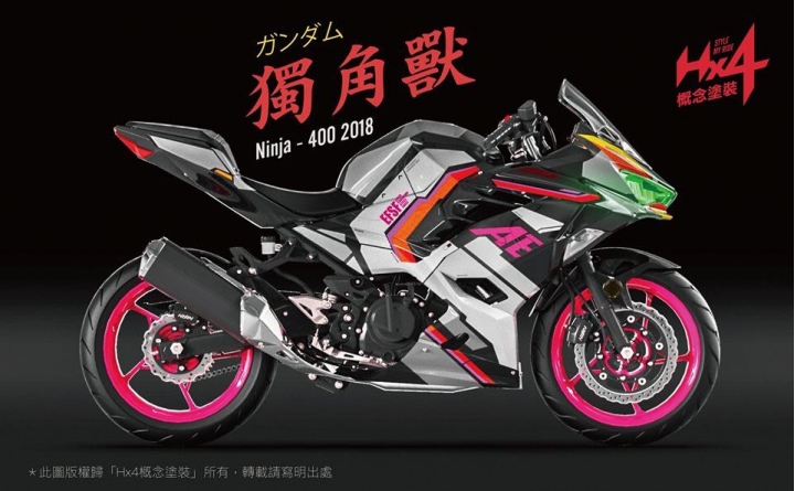塗裝設計發表~獨角獸 // Ninja 400 2018