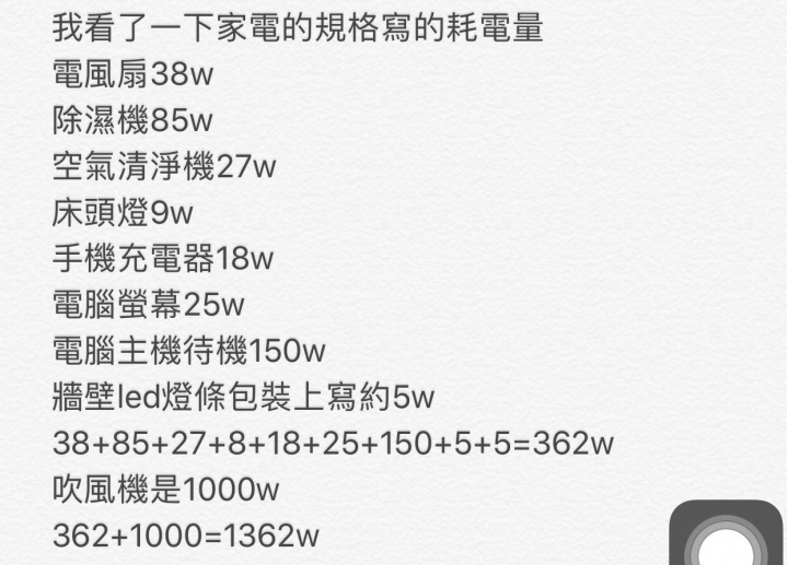 想另外新增牆壁插座,但不知這樣會不會過載(更