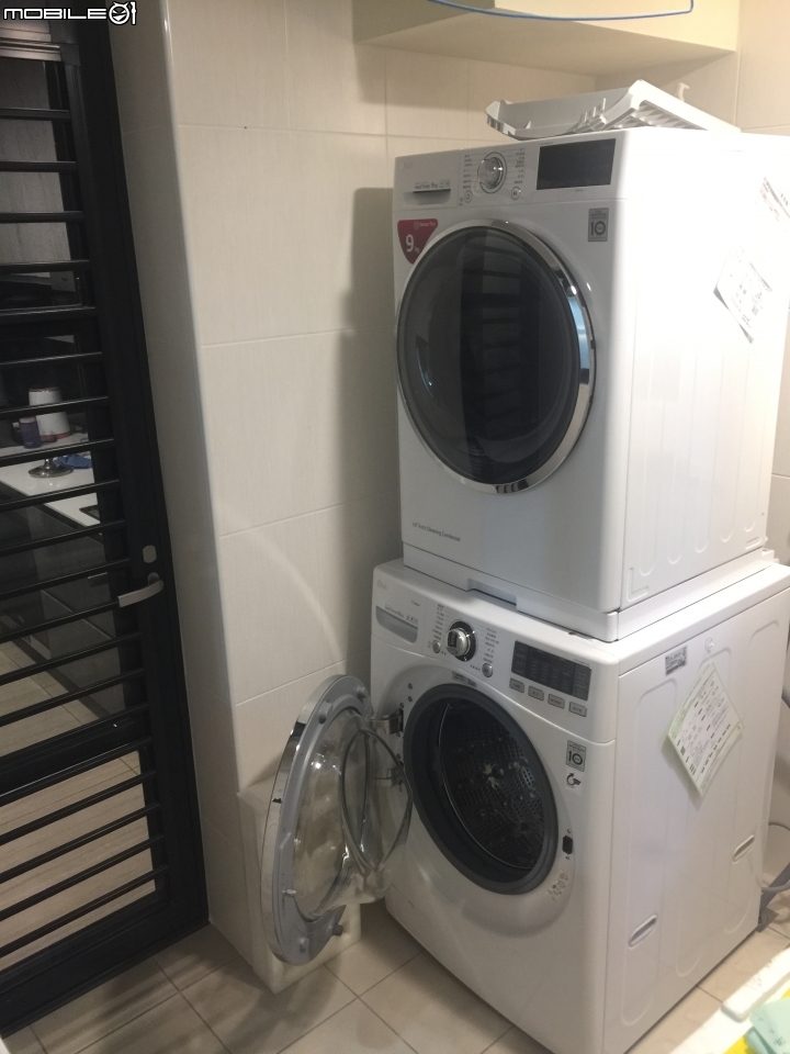 [分享&開箱] LG免曬衣乾衣機 WR-90TW + LG變頻滾筒洗衣機機型 WD-S18VBW