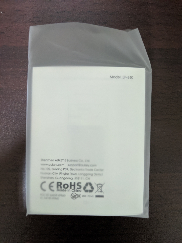 Aukey BP-E60 藍芽耳機 （Type-C充電）開箱