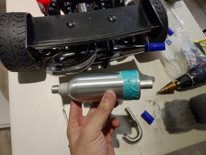 汽油遙控車消音器diy