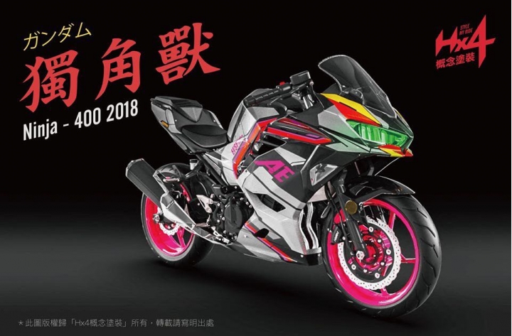 塗裝設計發表~獨角獸 // Ninja 400 2018