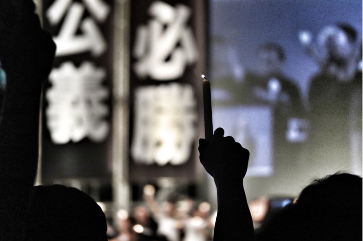 【原创】刚刚在香港六四纪念活动现场拍的