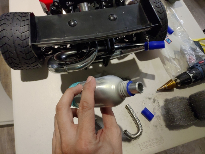 汽油遙控車消音器diy