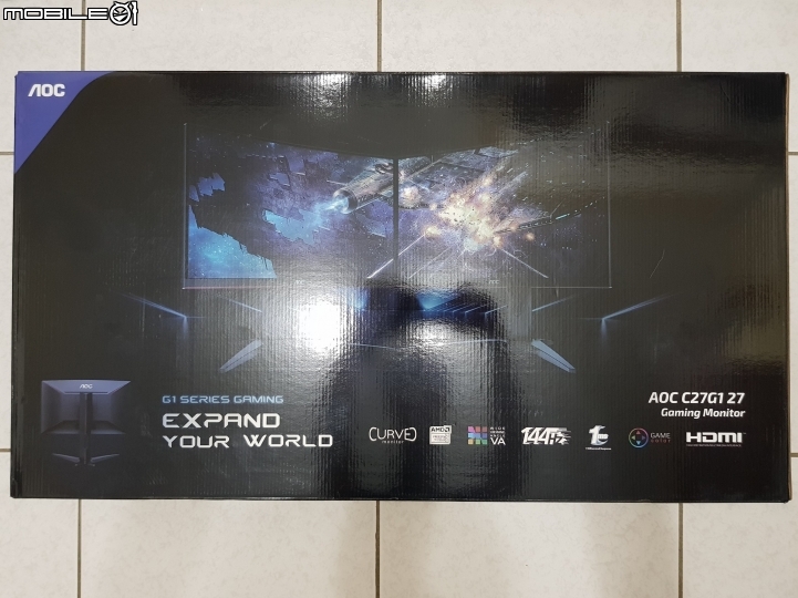 AOC C27G1 新買的曲面螢幕開箱