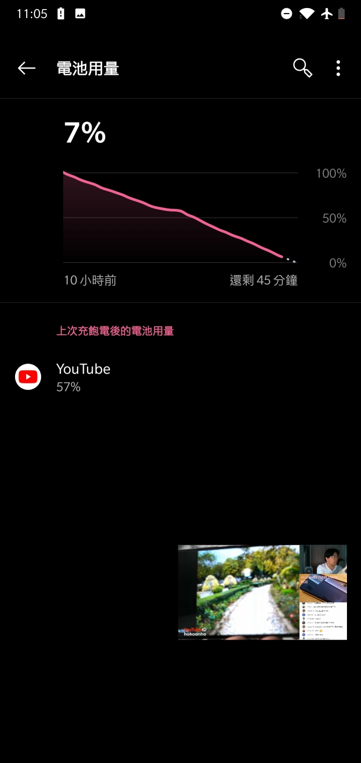 Oneplus 6 使用youtube 1080p續航分享