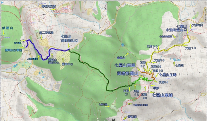 路線紀錄：【凱達格蘭山】-【七星山南峰】
