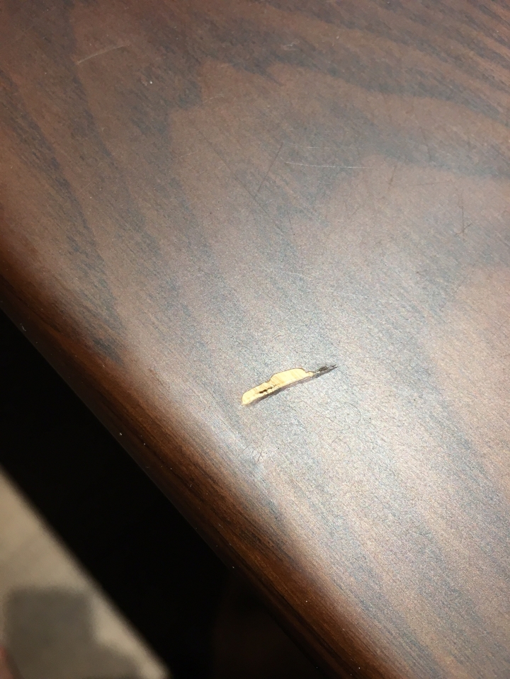 請問桌子的刮痕該如何處理呢?