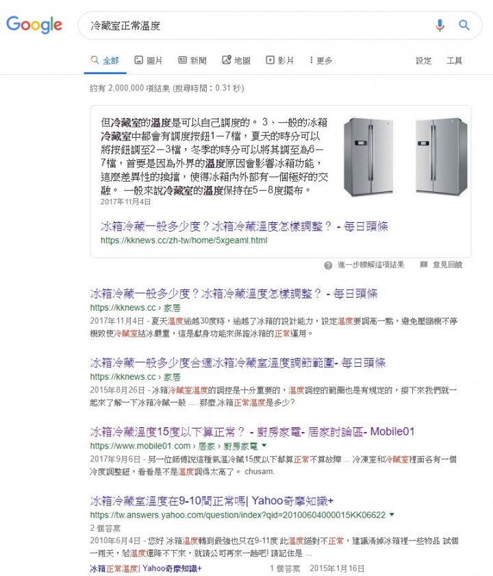GOOGLE搜尋的每日頭條
