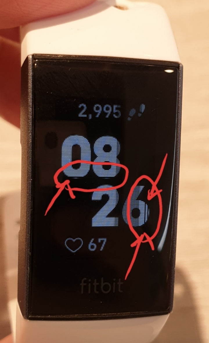 Fitbit charge3 螢幕線條問題