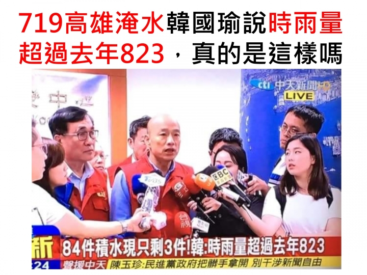 719的時雨量超過823？真的是這樣嗎？