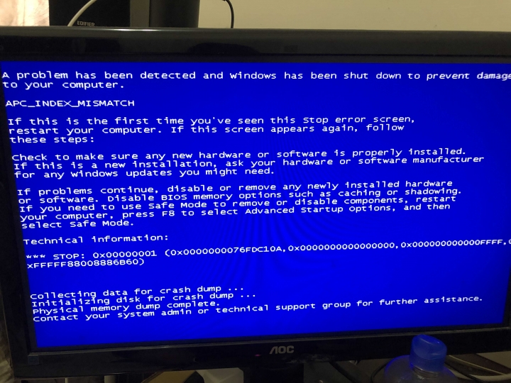 電腦一直死當