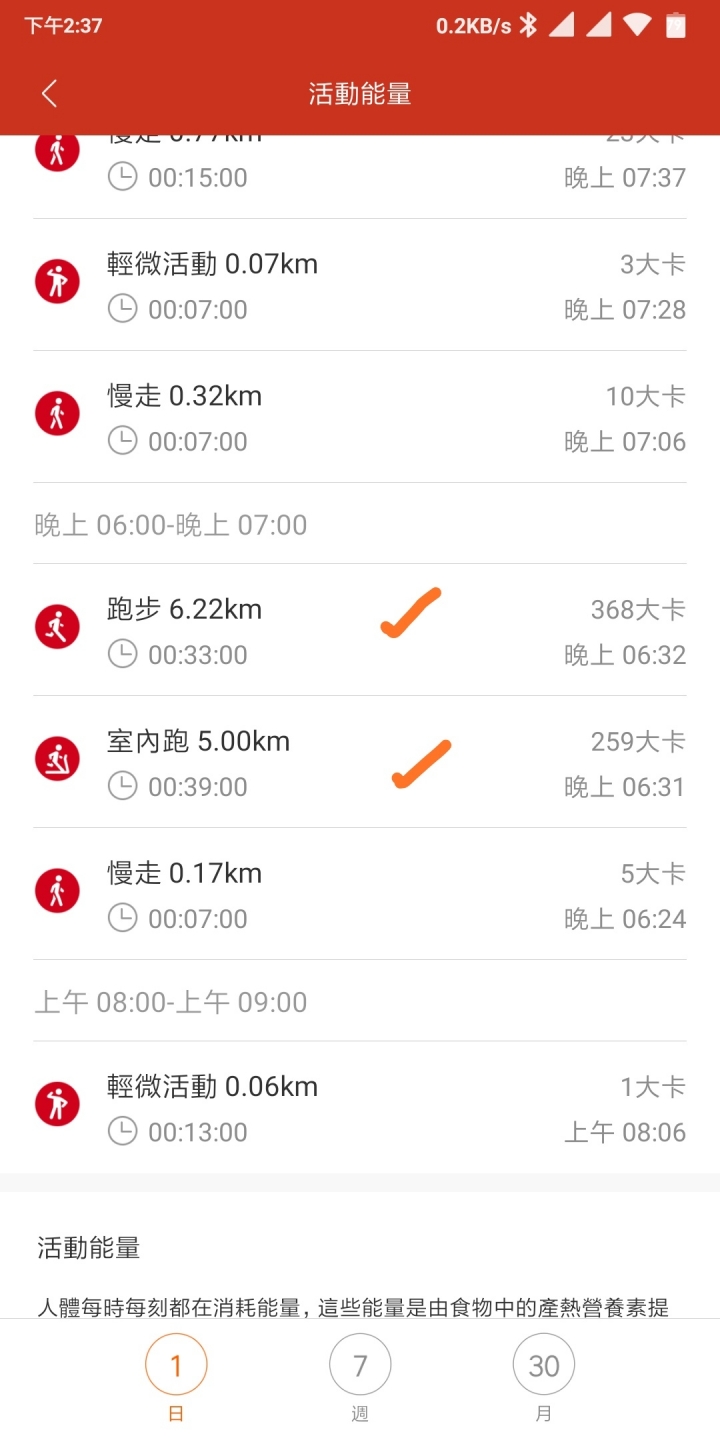 小米運動的活動能量分析的疑問？