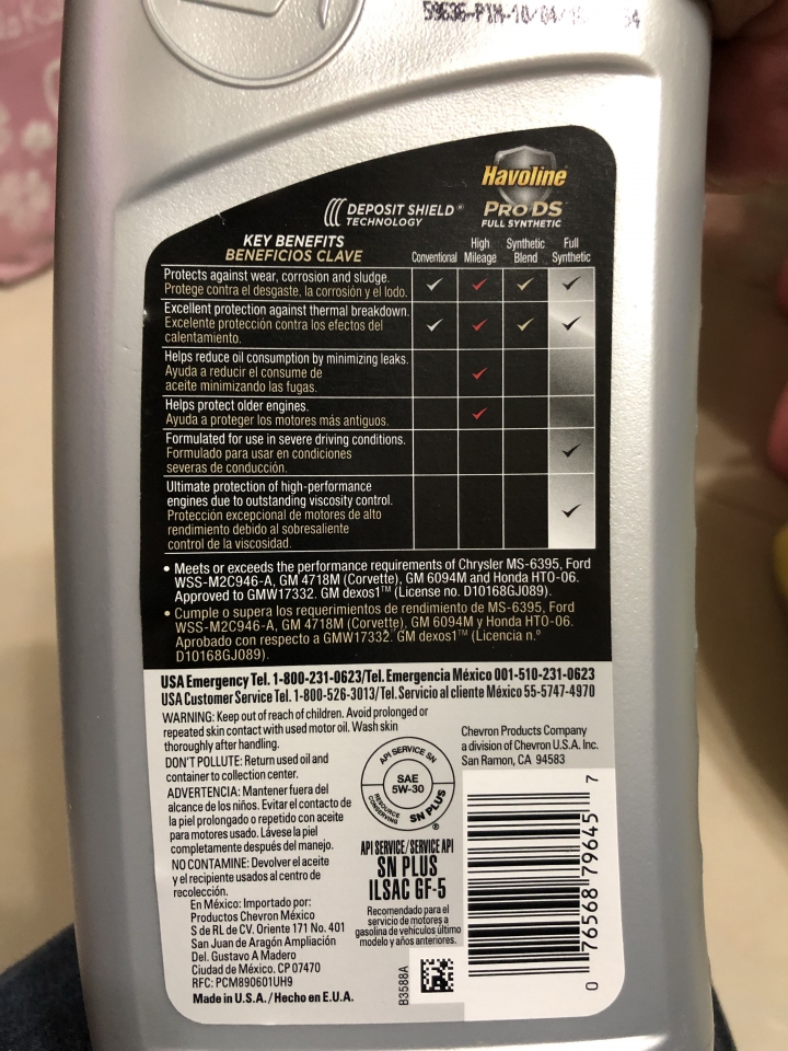 Havoline ProDS 5W30初體驗