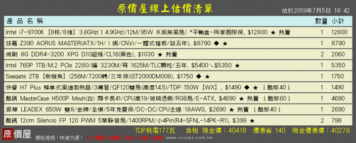 新手自組電腦 求健檢