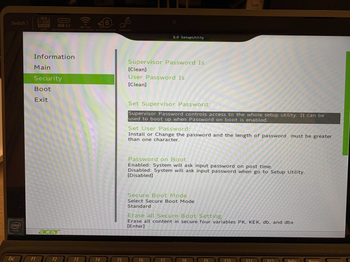 acer Switch3 windows登入密碼忘記