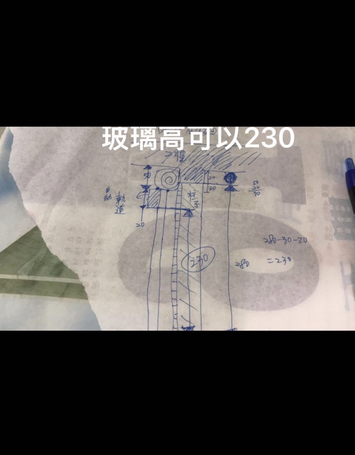 玻璃門店面高度210cm太低？