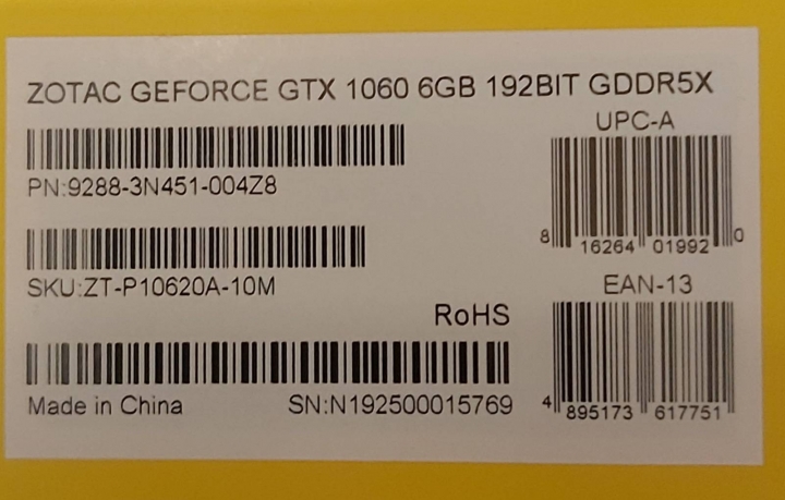 請問 zotac 顯卡註冊的產品型號要填哪個?