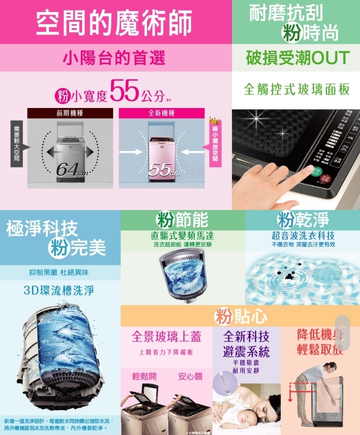 三洋12公斤限定櫻花粉SW-12DVG(P)