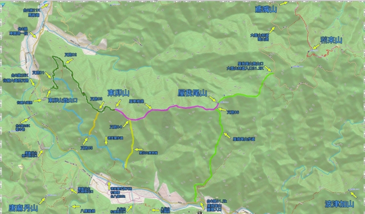 路線紀錄:回憶文【東卯山】谷關七雄五師弟