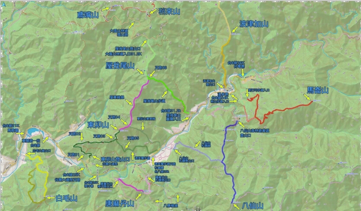 路線紀錄:回憶文【東卯山】谷關七雄五師弟