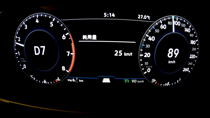 《GOLF 油耗日誌》實測不同時速的瞬間油耗