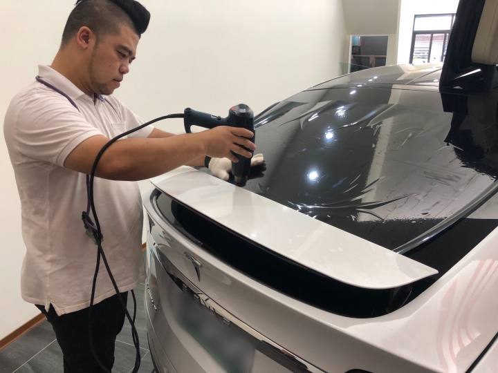 Tesla Model X 全車FSK冰鑽K-Top 施工流程心得分享