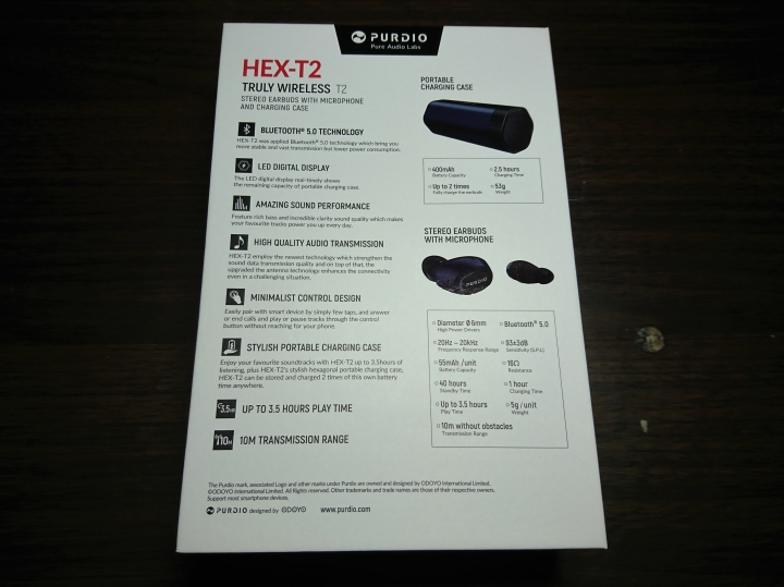 真無線藍牙耳機PURDIO HEX-T2評測