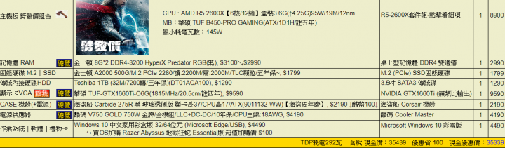 AMD ASUS TUF 系列