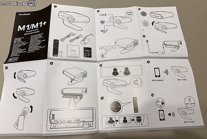 [新機開箱] 易用隨行投影 ViewSonic M1+ 無線藍芽微型投影機