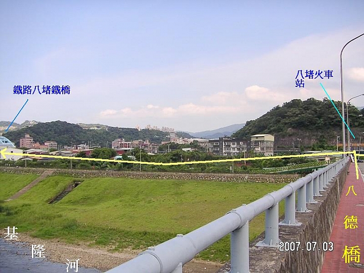 點我看大圖 基隆市八堵七堵地區、五堵隧道 人行暨自行車道 導覽圖說