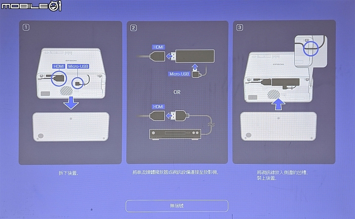 Epson EF-100自由視移動光屏 和電視互補的好搭檔