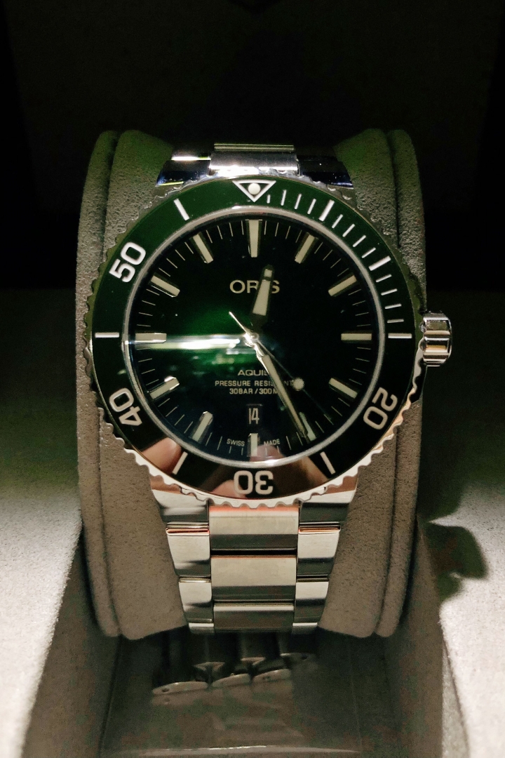 oris squis 43.5mm 綠