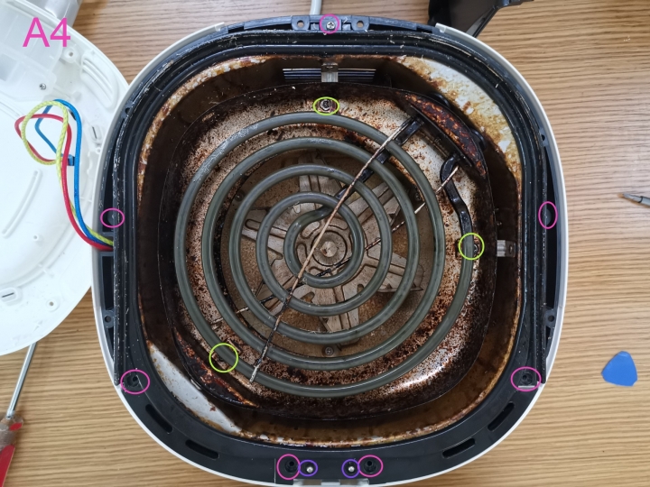 飛利浦 Philips HD9230 氣炸鍋拆解 清潔