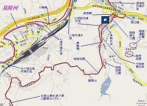 點我看大圖 基隆市八堵七堵地區、五堵隧道 人行暨自行車道 導覽圖說