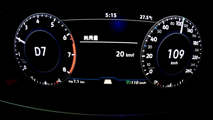《GOLF 油耗日誌》實測不同時速的瞬間油耗