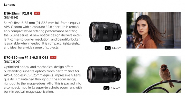 Sony 新apsc a6100& a6600還有新鏡消息