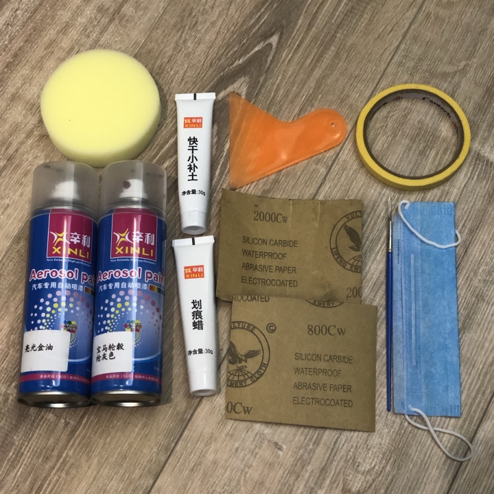 BMW 320i M Sport 輪框刮傷噴漆修復DIY