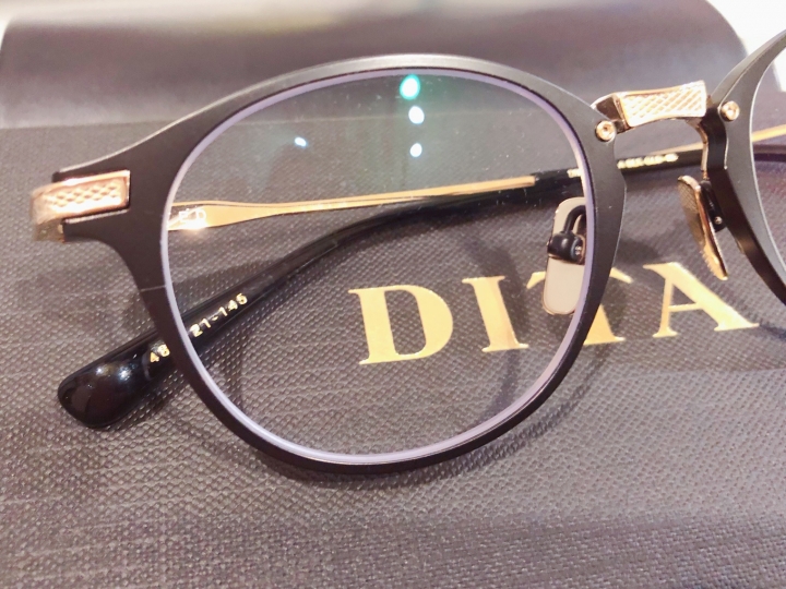 東海光學葉黃素1.6鏡片搭配 DITA DRX 2078 黑金配色