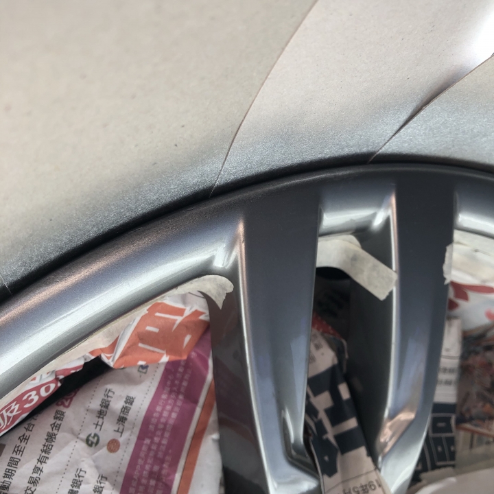 BMW 320i M Sport 輪框刮傷噴漆修復DIY
