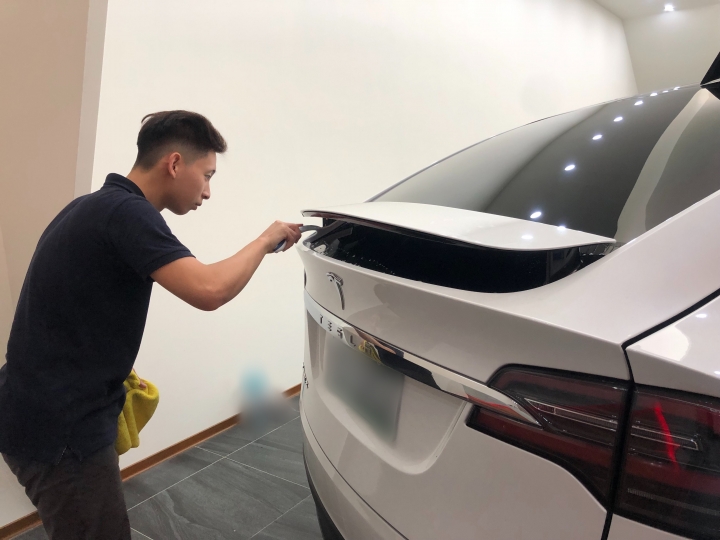 Tesla Model X 全車FSK冰鑽K-Top 施工流程心得分享