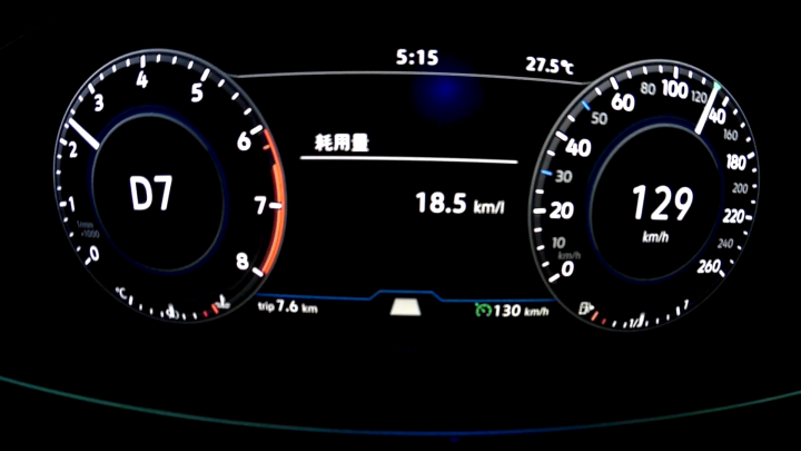 《GOLF 油耗日誌》實測不同時速的瞬間油耗