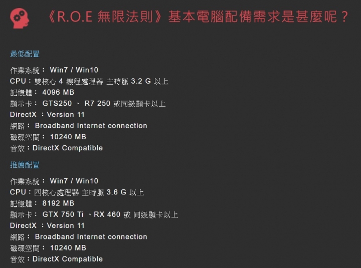 玩無限法則這款遊戲會馬上重開機!!配備是符合的!!