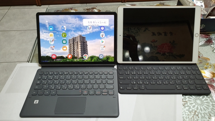 Samsung Galaxy Tab S6 霧岩灰 多圖開箱 內有與I pad pro 10.5簡單比對 無筆電大挑戰！《Samsung Galaxy Tab S6》讓你行動辦公好方便