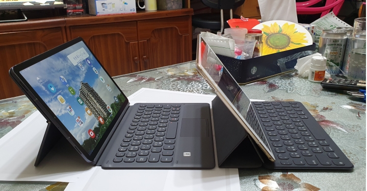 Samsung Galaxy Tab S6 霧岩灰 多圖開箱 內有與I pad pro 10.5簡單比對 無筆電大挑戰！《Samsung Galaxy Tab S6》讓你行動辦公好方便