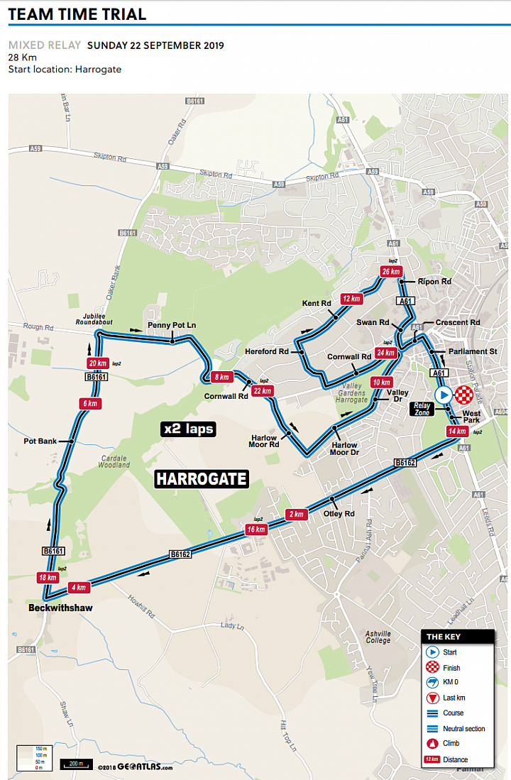 2019 UCI Road World Championships, Yorkshire GBR