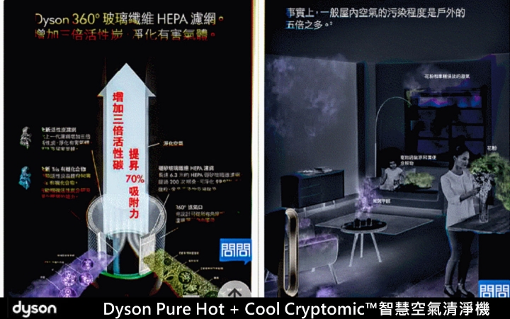 居家生活空氣品質防護的守護神《Dyson Pure Hot + Cool Cryptomic™ HP06》