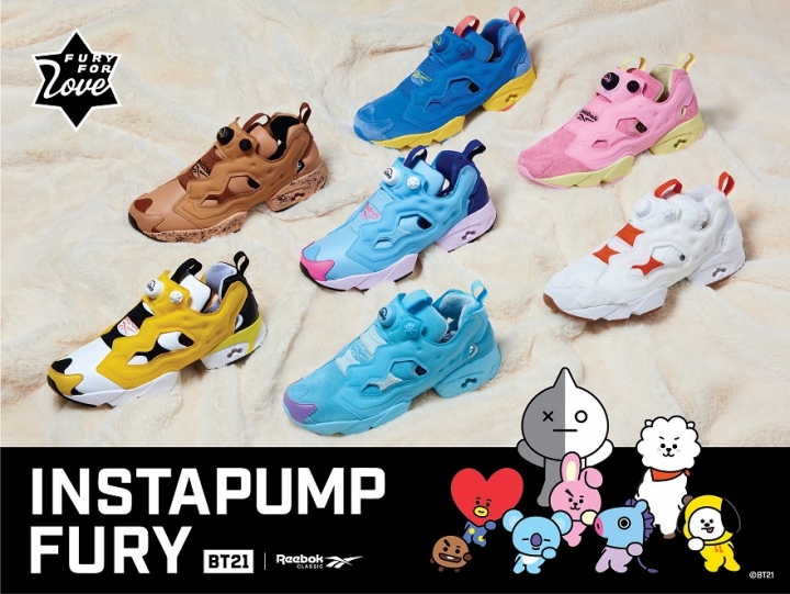 Reebok x BT21 InstaPump Fury 聯名系列發表!當 Reebok 遇到宇宙明星 BT21