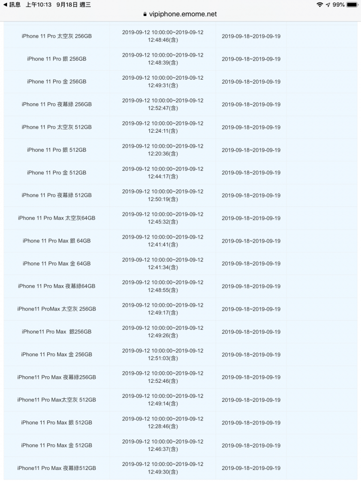 中華電信公布iPhone 11 購機VIP梯次了